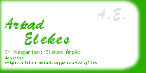 arpad elekes business card