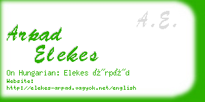 arpad elekes business card